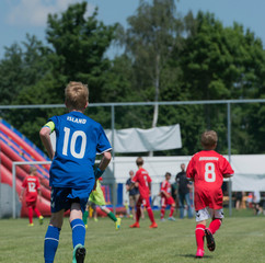 Fototapeta premium Junger Fußballer Island