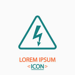 Fototapeta premium High voltage computer symbol