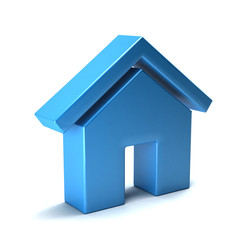 Realtor house logo. 3D rendering illustration