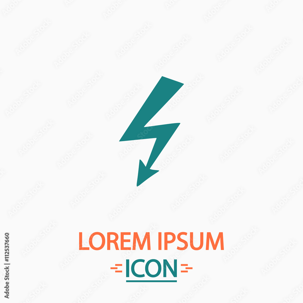 Poster lightning computer symbol