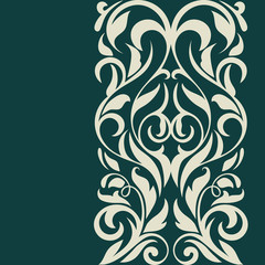 Vintage border. Abstract Design. Floral border