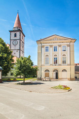 St Nicolas church in old baroque town of Varazdin, Croatia