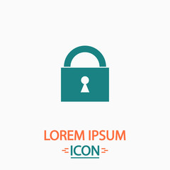 Padlock computer symbol