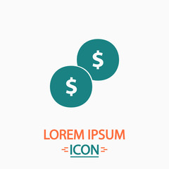 Obraz premium Coins computer symbol