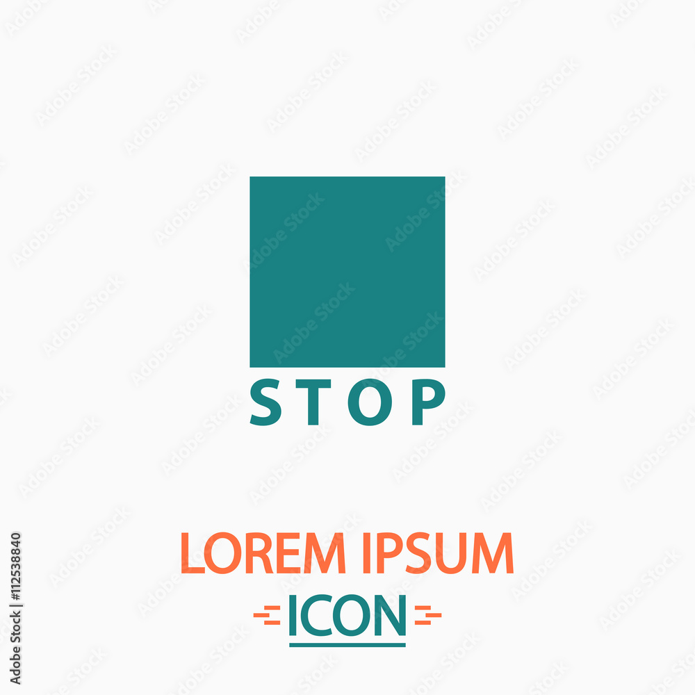 Poster Stop button computer symbol