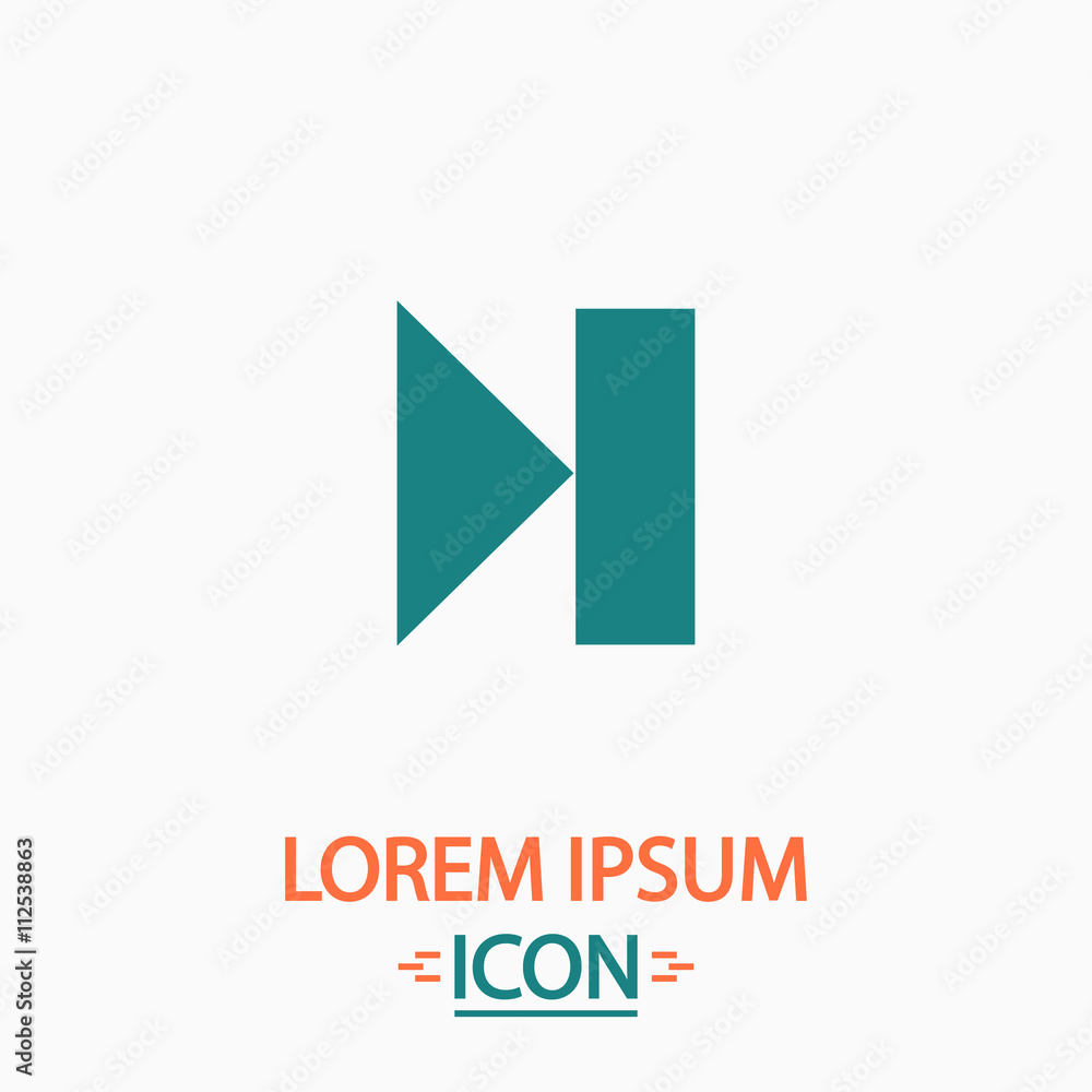 Poster next track button computer symbol