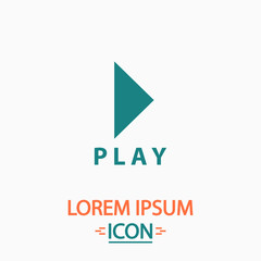 Play button computer symbol