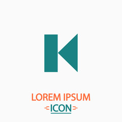 Back Track button computer symbol