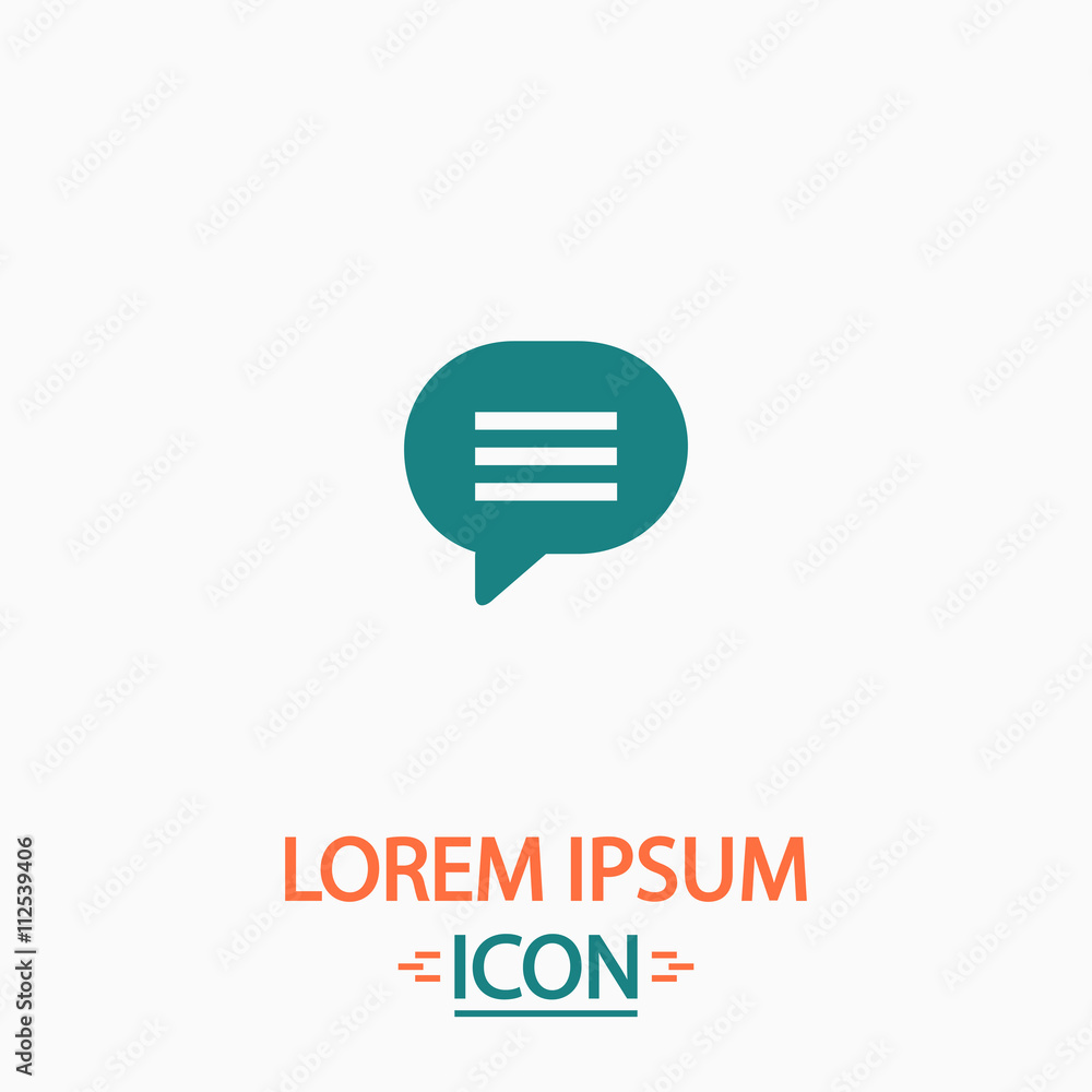 Poster speech bubble computer symbol