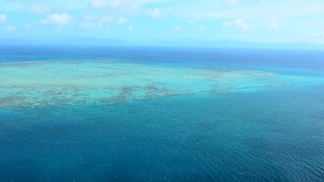 Aerial view of Upolu coral reef Queensland Australia