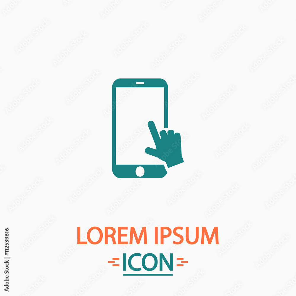 Poster touch screen computer symbol