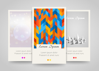 Modern colorful vertical banners. Abstract flyer set.