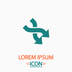 intersection arrow computer symbol