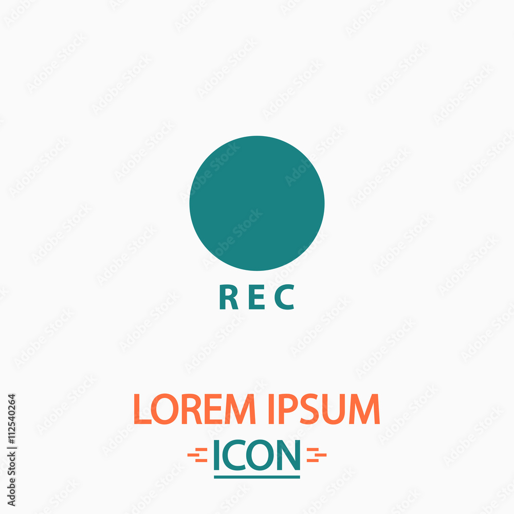Poster rec computer symbol