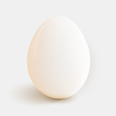 Clean egg isolated od white.