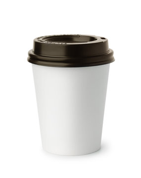 White paper coffee cup
