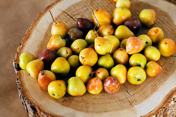 Pears on a stump