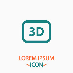 three dimensional computer symbol