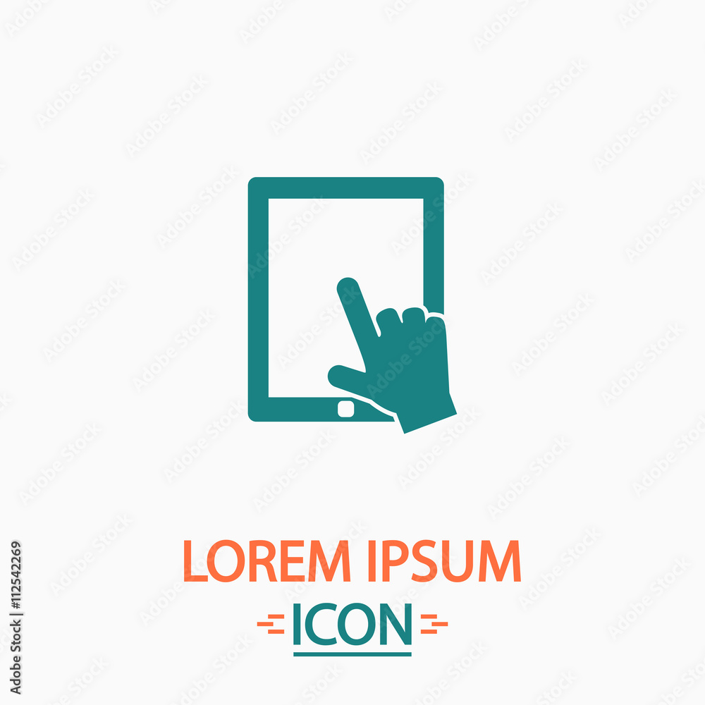 Poster touch screen computer symbol
