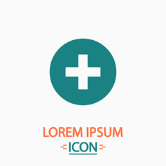 Obraz premium Medical cross computer symbol