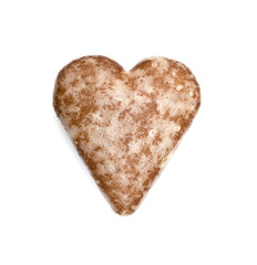 polish traditional gingerbread biscuit isolated on white - obrazy, fototapety, plakaty