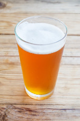 Craft beer in the glass