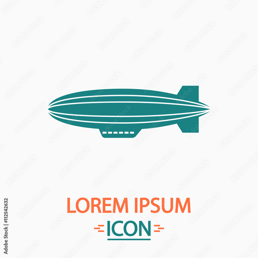 Poster blimp computer symbol
