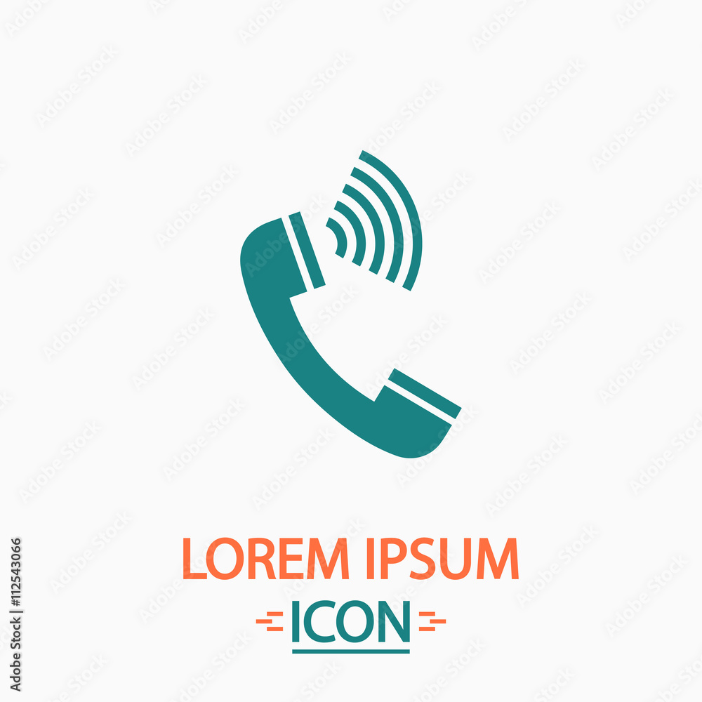 Poster handset computer symbol