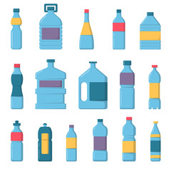 Water bottles vector illustration.