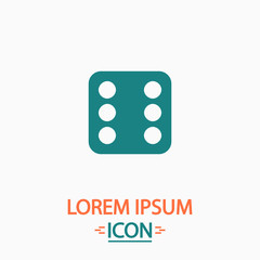 Dice 6 computer symbol