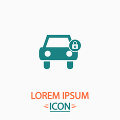 Car lock computer symbol