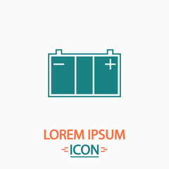 Car battery computer symbol