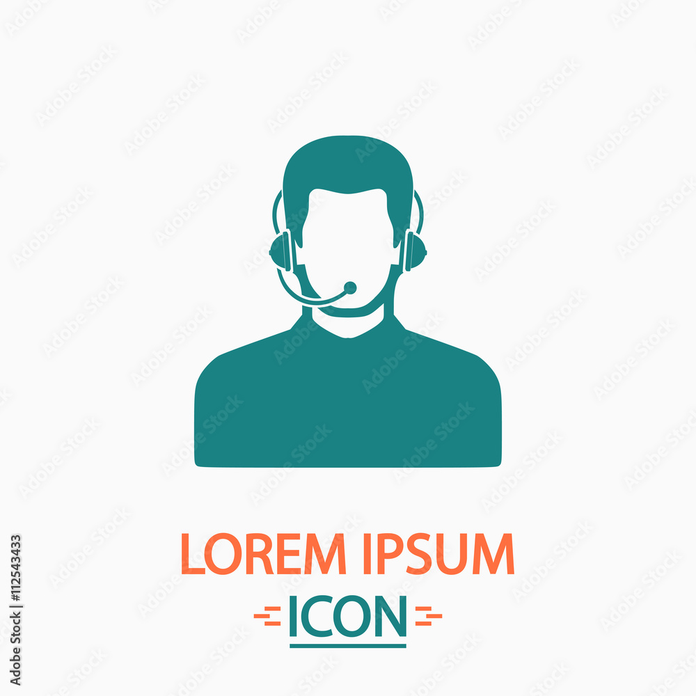 Poster operator computer symbol