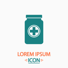 medicine bottle computer symbol