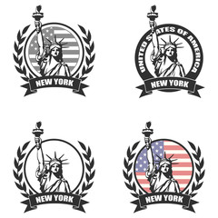 Set of the Statue of Liberty © avtorpainter