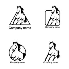 Set of horse logo