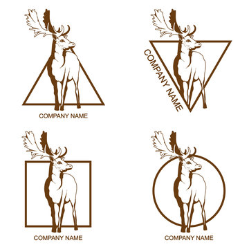 Set of deer logo