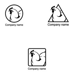 Set of Chicken logo