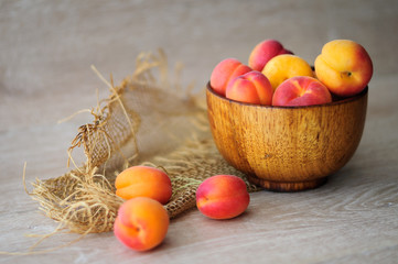 apricots on the table