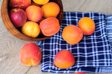 apricots on the table