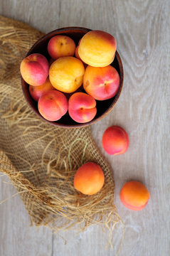 apricots on the table