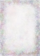 Pastel drawn textured background.Crumpled paper in blue colors.Blank for letter or greeting card. A4 size format. Series of Watercolor, Oil, Pastel, Chalk, Inc Backgrounds and Cards, Blanks and Forms.