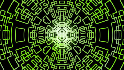 Abstract Contour Green Digital Design Background