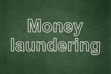 Obraz premium Banking concept: Money Laundering on chalkboard background