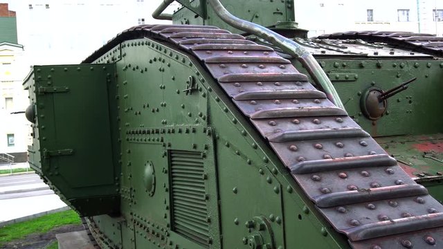 Crawler on a Military Tank