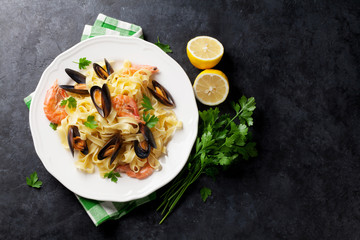 Pasta with seafood