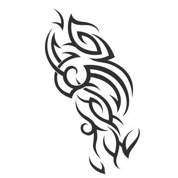tribal tattoo. vector illustration without transparency. Black tattoo. Set of tribal tattoo. Line tribal tattoo. Men's tattoo. Women's tattoo.