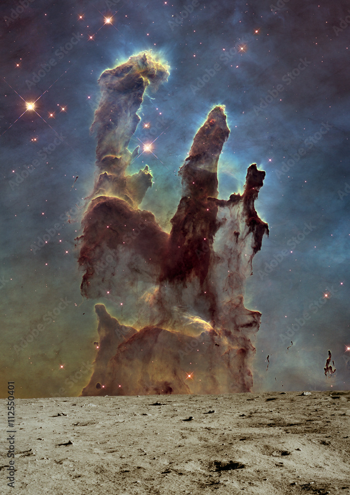 Canvas Prints stars nebula in space.