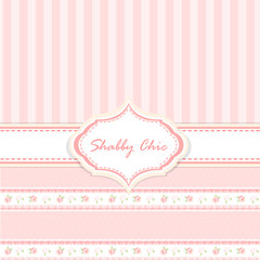 shabby chic vector illustration. provence style. pink background. congratulations or invitation card. template. album cover. frame