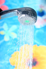 Fototapeta na wymiar Shower with water